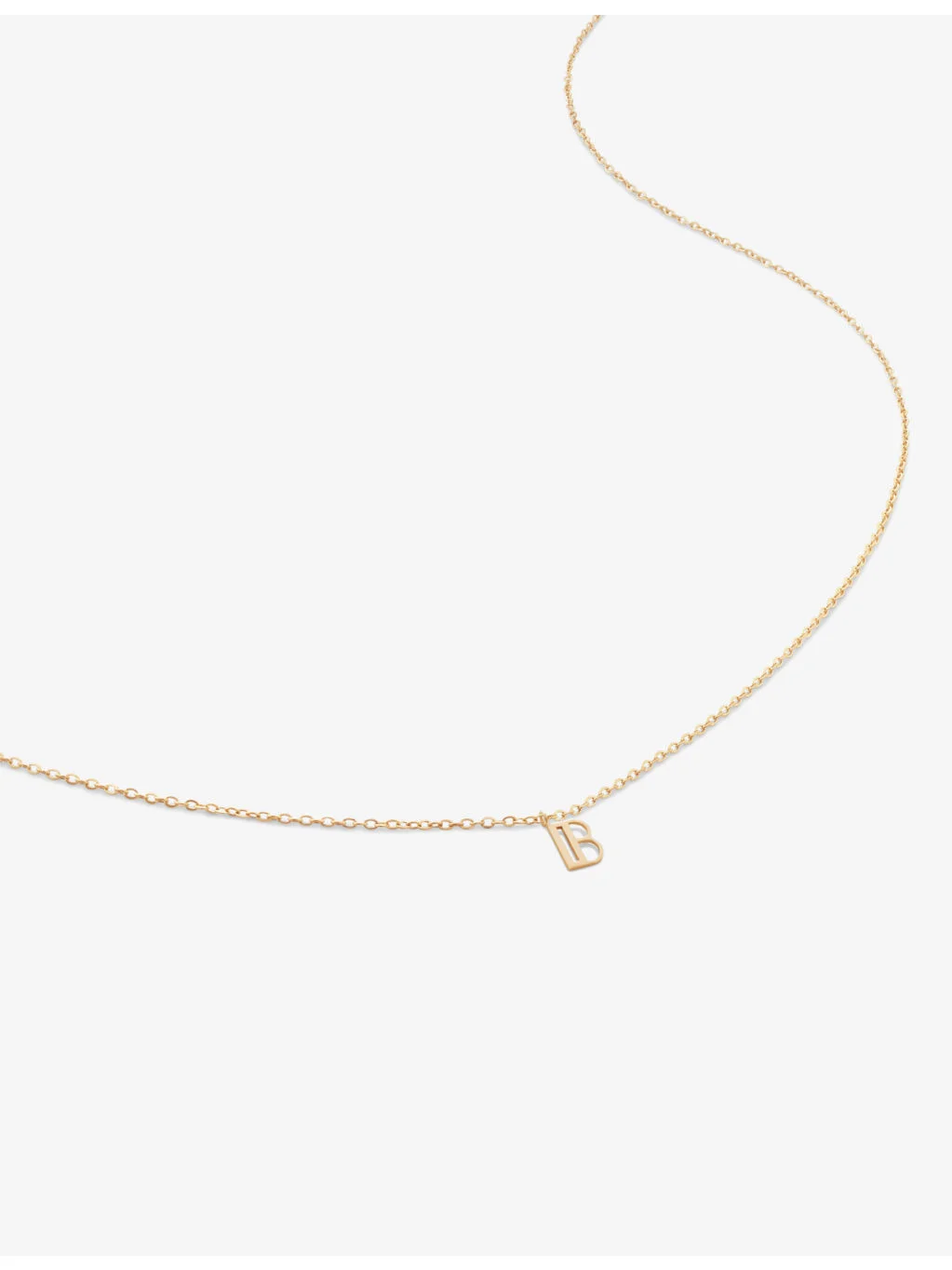 Small letter B 14ct yellow-gold pendant necklace - 1