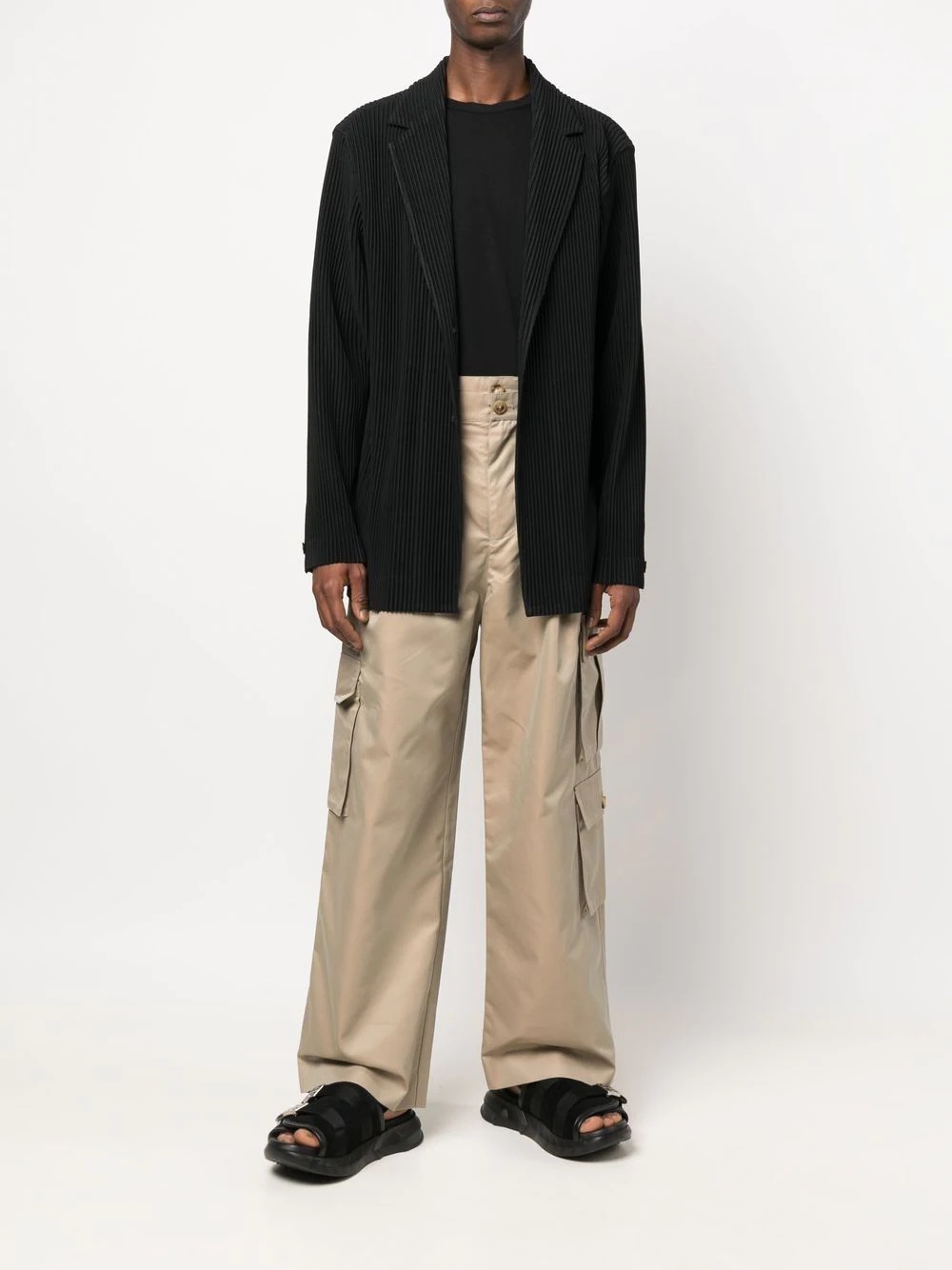 wide-leg cargo trousers - 2