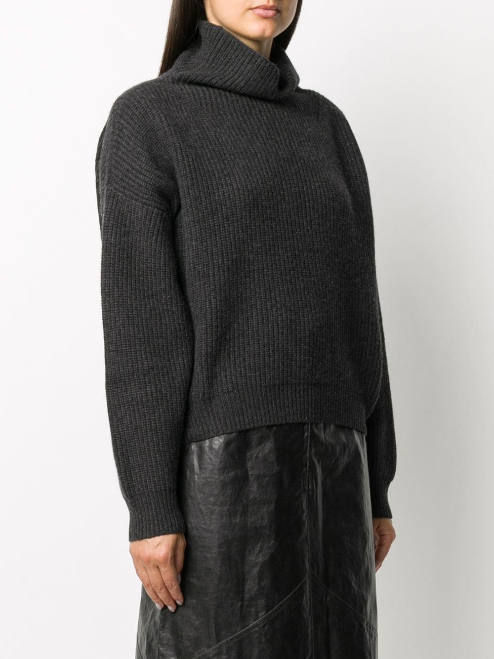 oversized roll neck jumper - 3