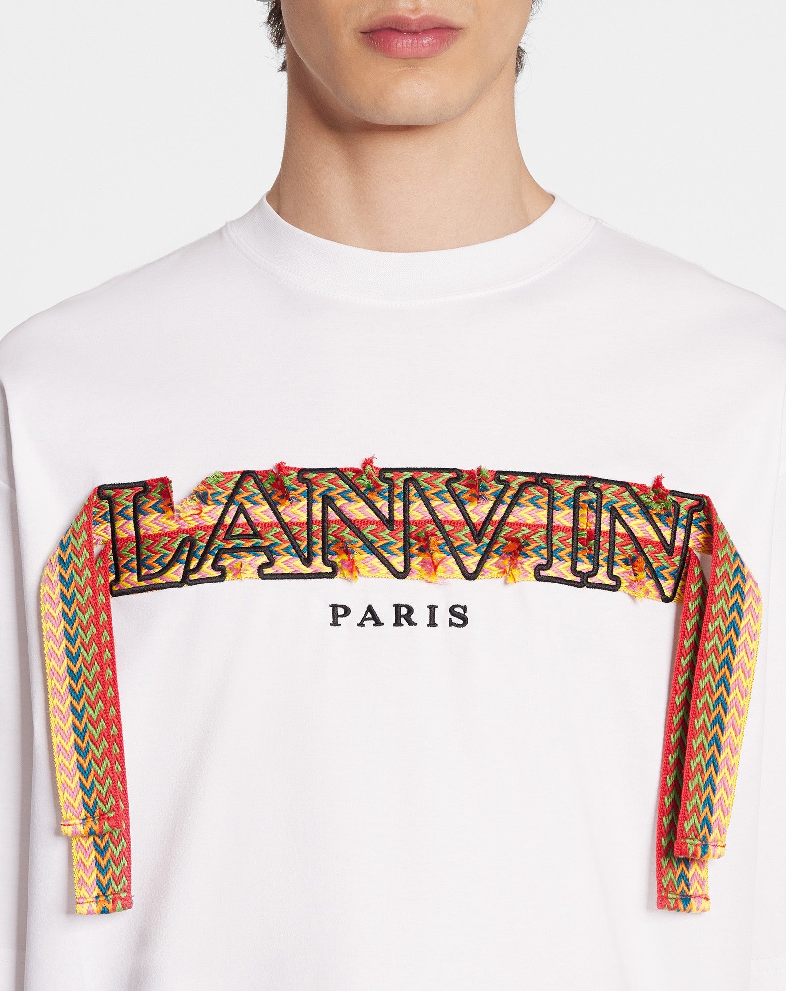 OVERSIZED EMBROIDERED CURB LACE T-SHIRT - 5