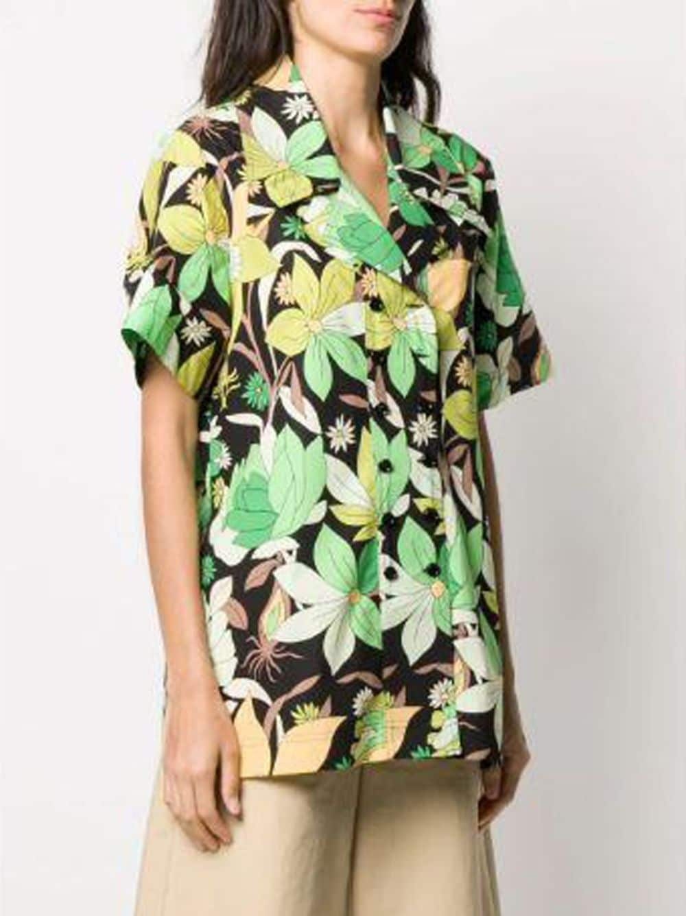 Floral Print Short Sleeve Shirt - 3