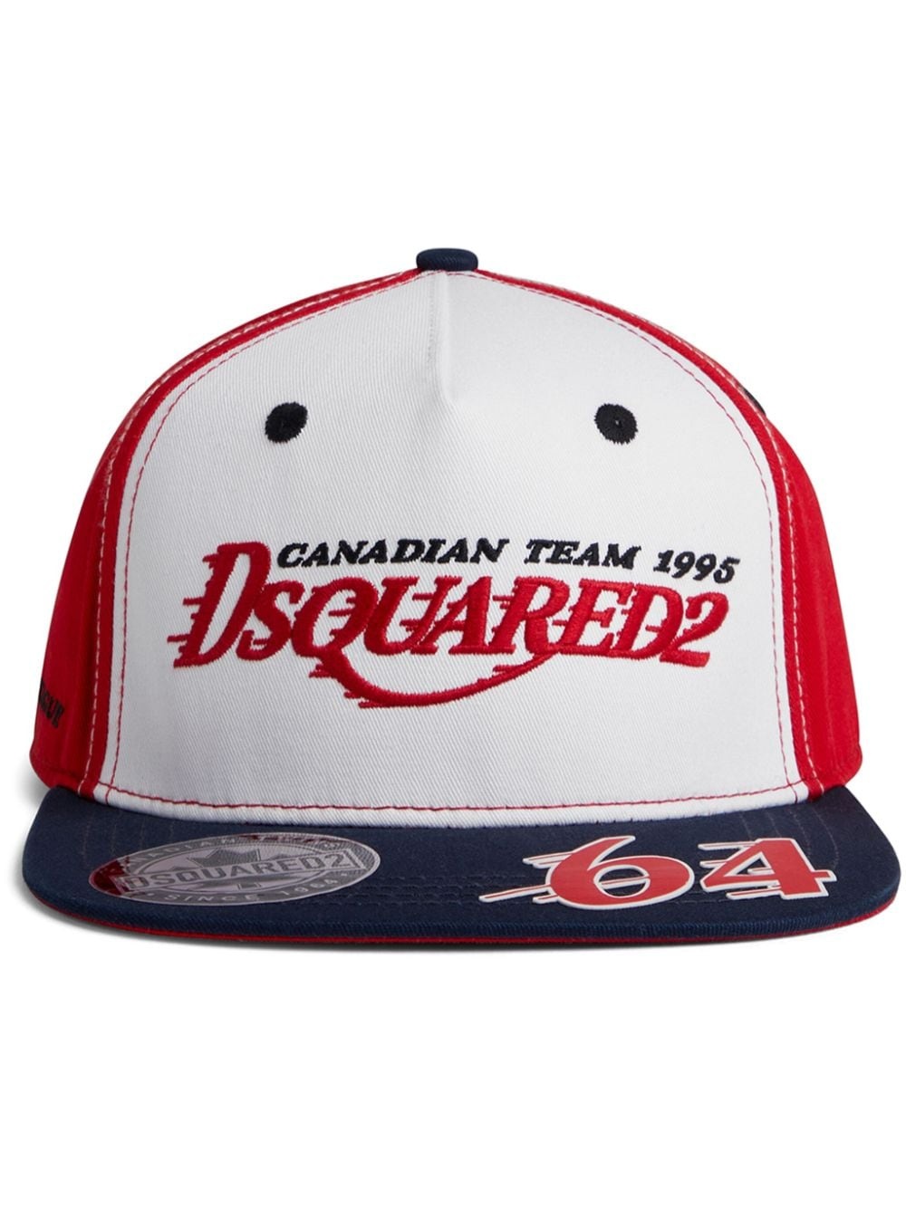 logo-embroidered cotton baseball cap - 1