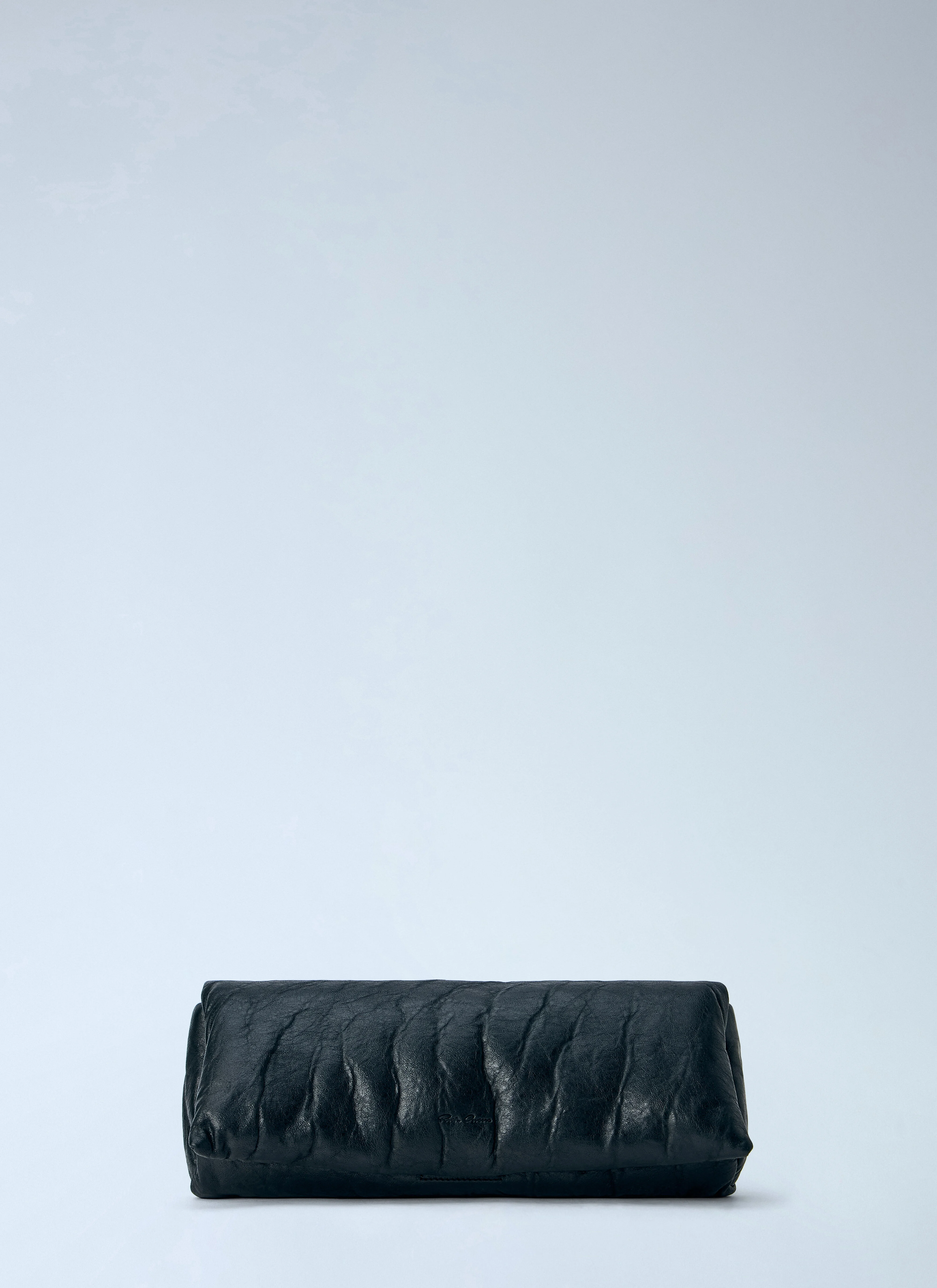 Ruched Leather Clutch - 1