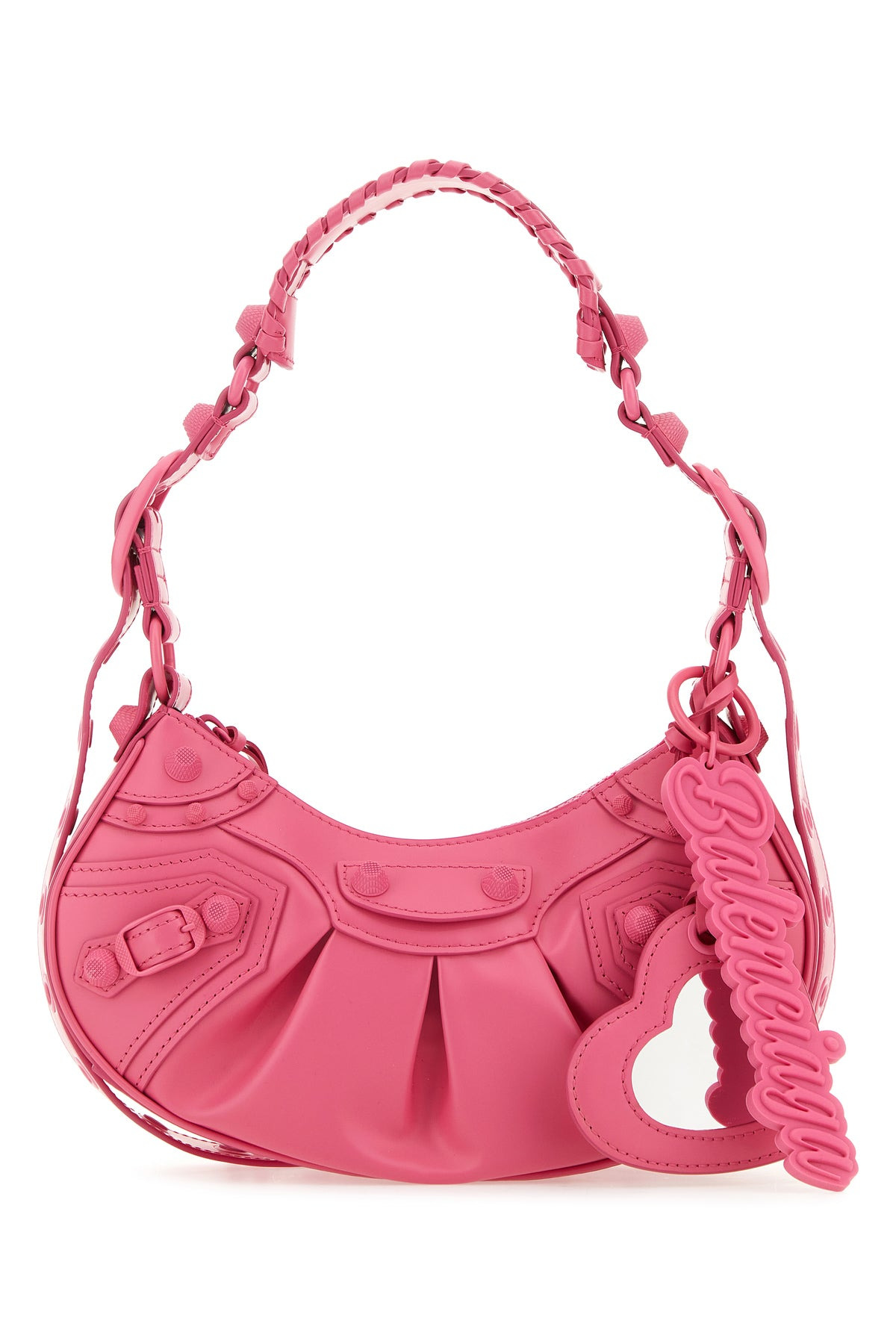 Fuchsia leather Le Cagole XS shoulder bag - 1