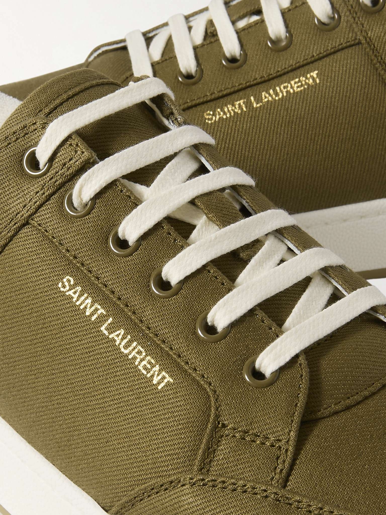 SL61 Suede-Trimmed Canvas Sneakers - 6