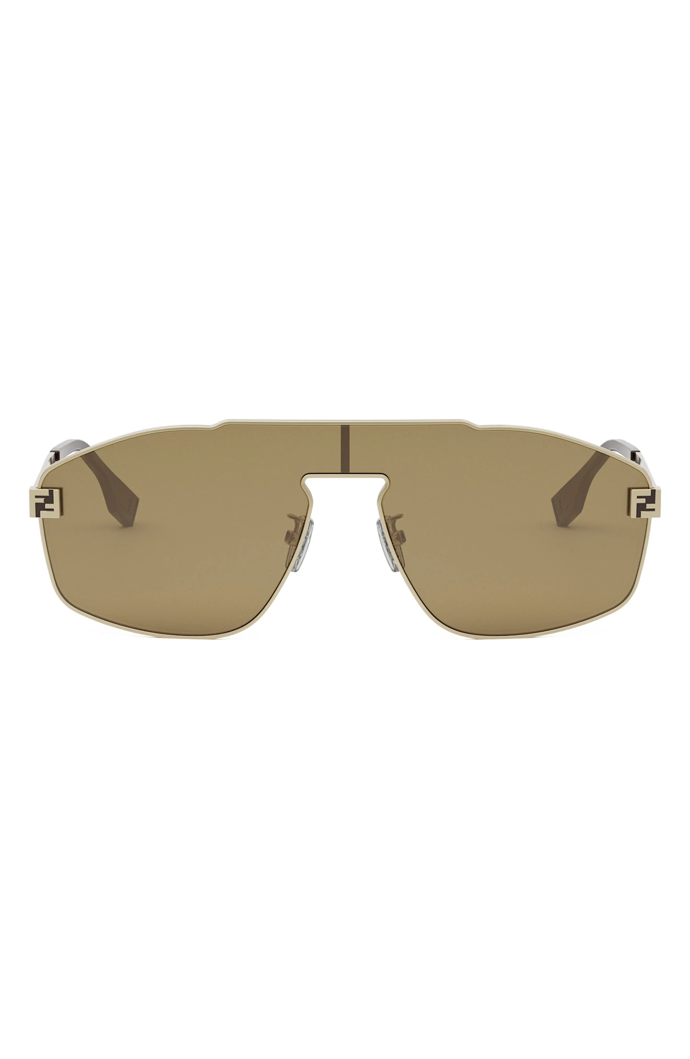 'Fendi Sky Mask Sunglasses in Gold /Brown - 1