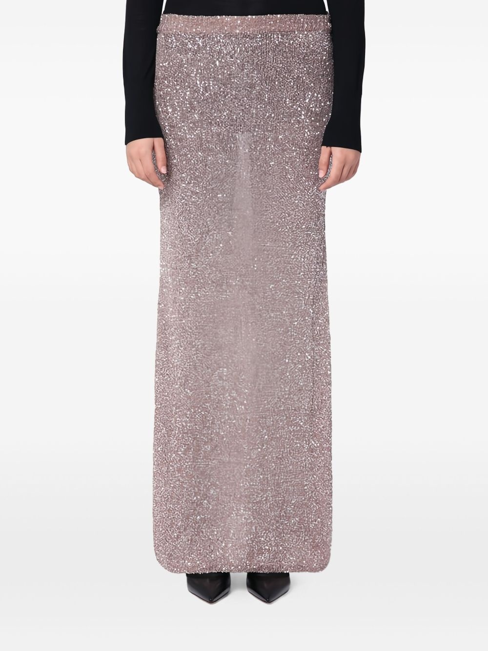 glitter-detailing skirt - 3