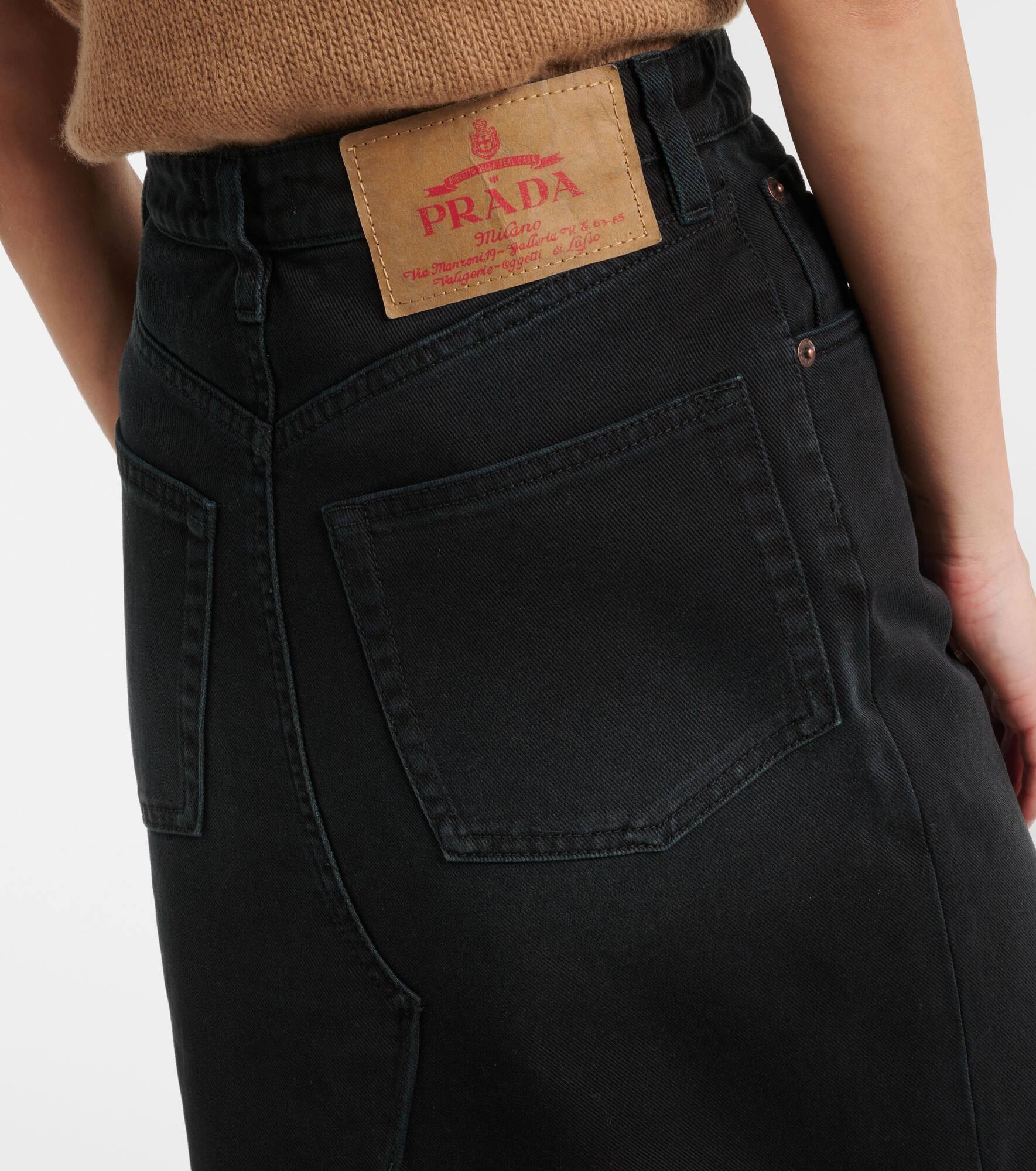 Denim midi skirt - 5