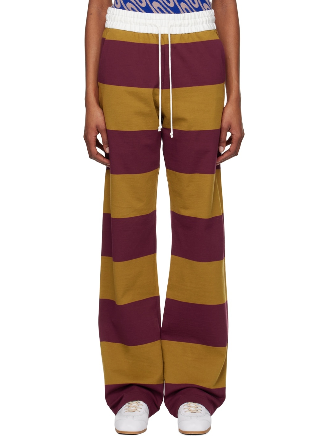Tan & Red Striped Lounge Pants - 1