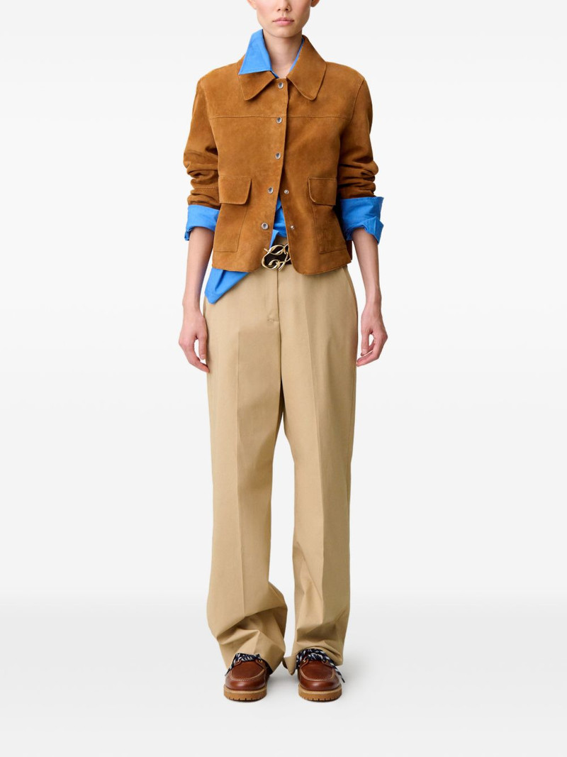 Claudie Pierlot buttoned leather jacket outlook