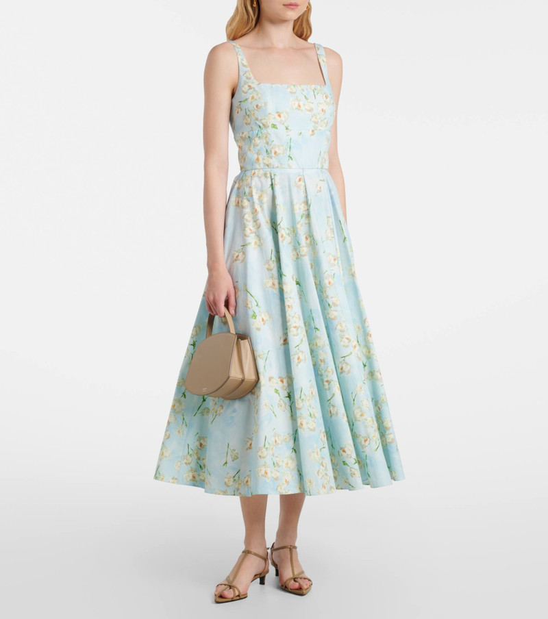 EMILIA WICKSTEAD Mona floral cotton midi dress outlook