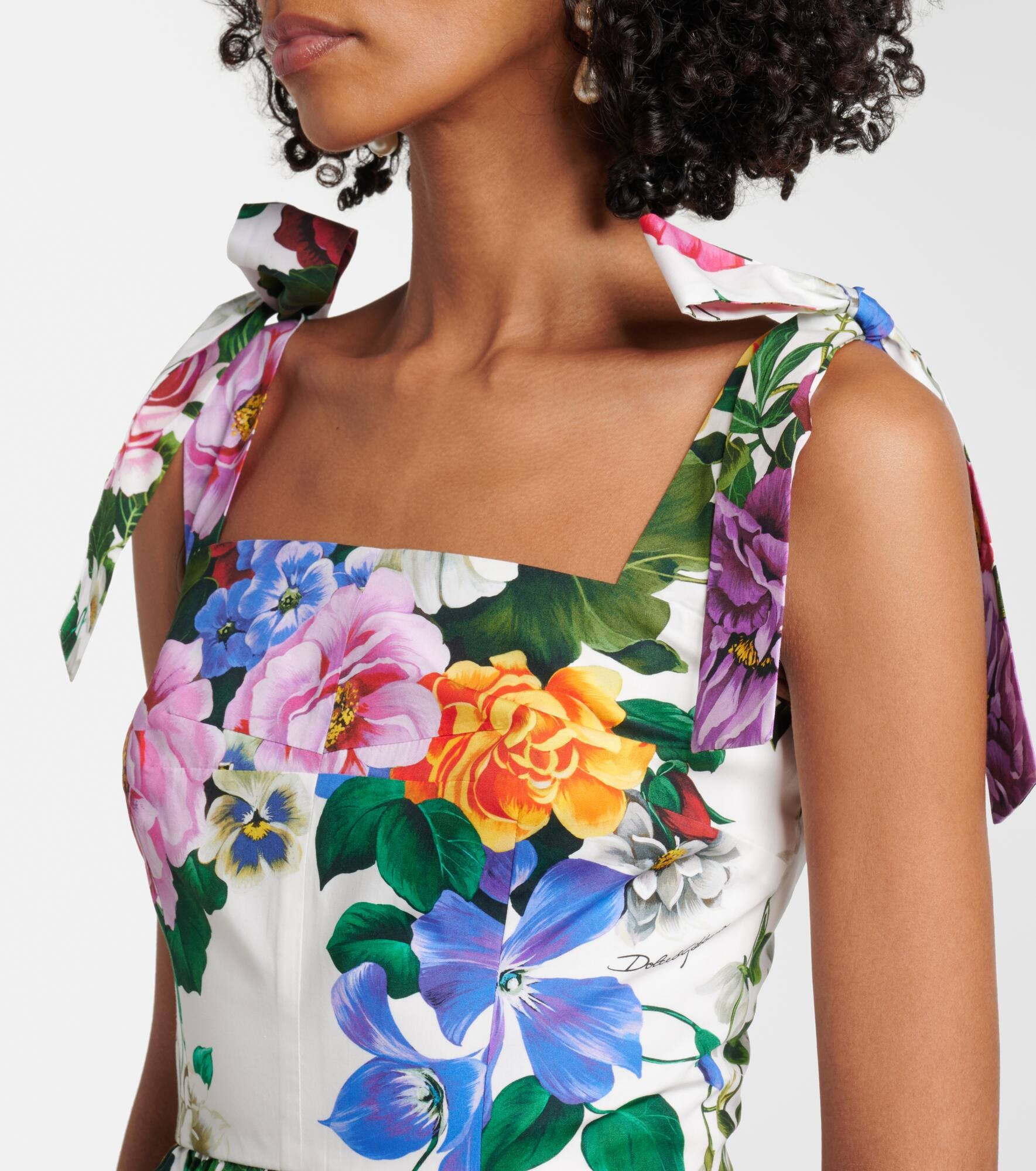 Floral cotton minidress - 4