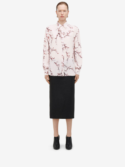 Alexander McQueen Women's Cherry Blossom Classic Shirt in Pink outlook