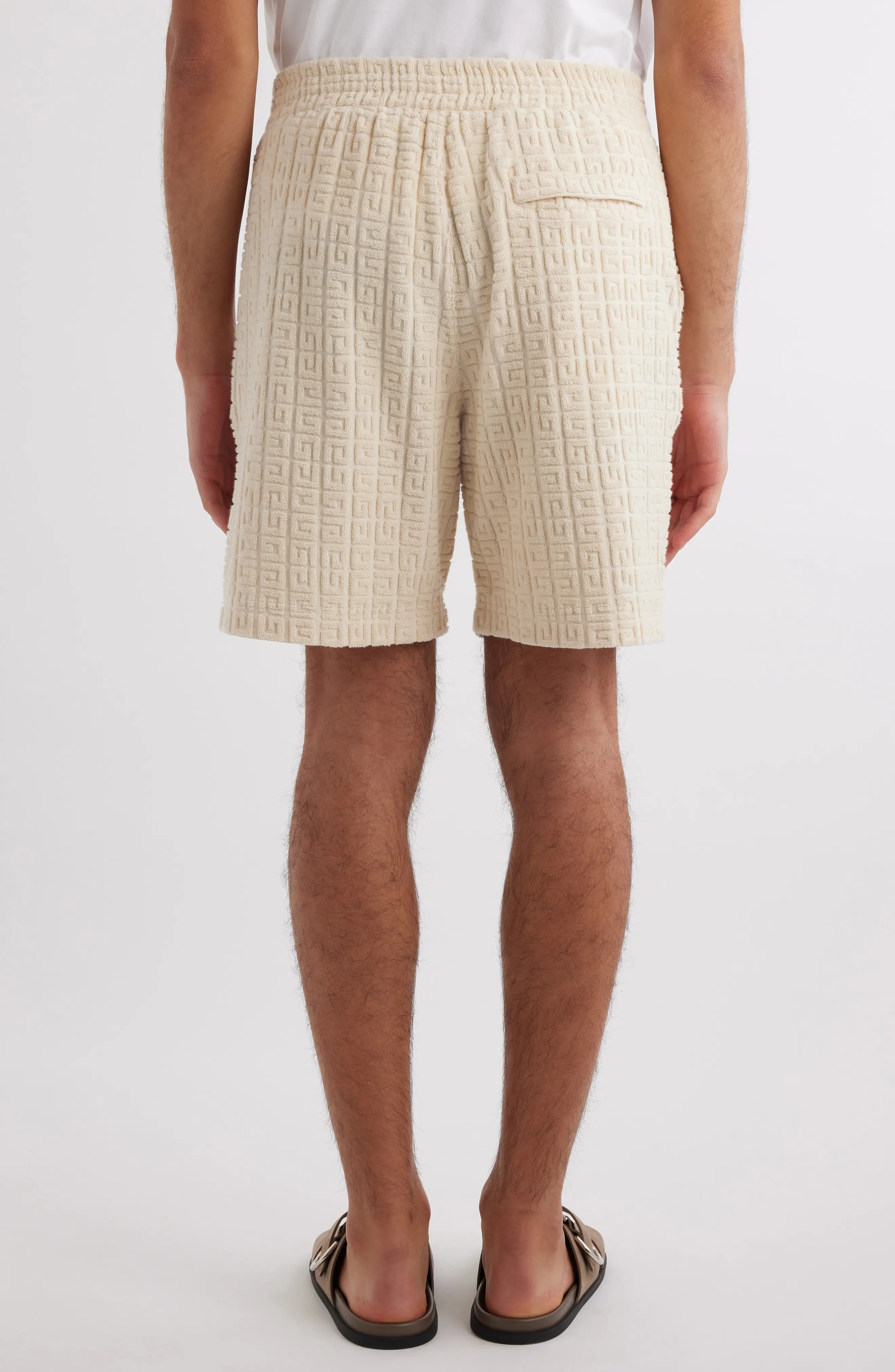 ★AMES-WORLDWIDE★TERRY SIGNATURE LOGO SHORTS IVORY★正規品 Givenchy 4G Jacquard Terry Cloth Shorts | nordstrom | REVERSIBLE