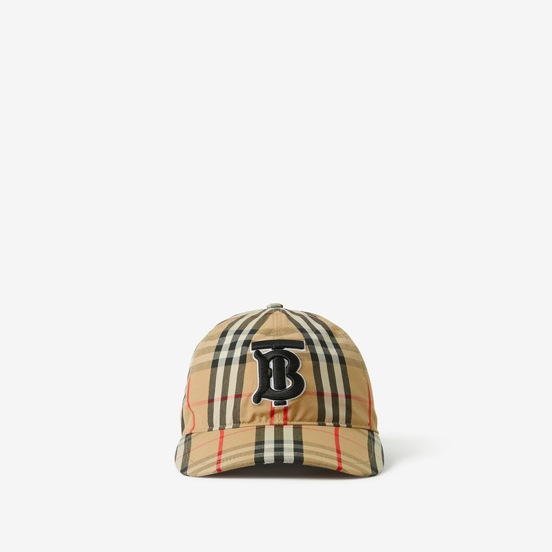 Monogram Motif 아이콘 줄무늬 면 야구 모자 1