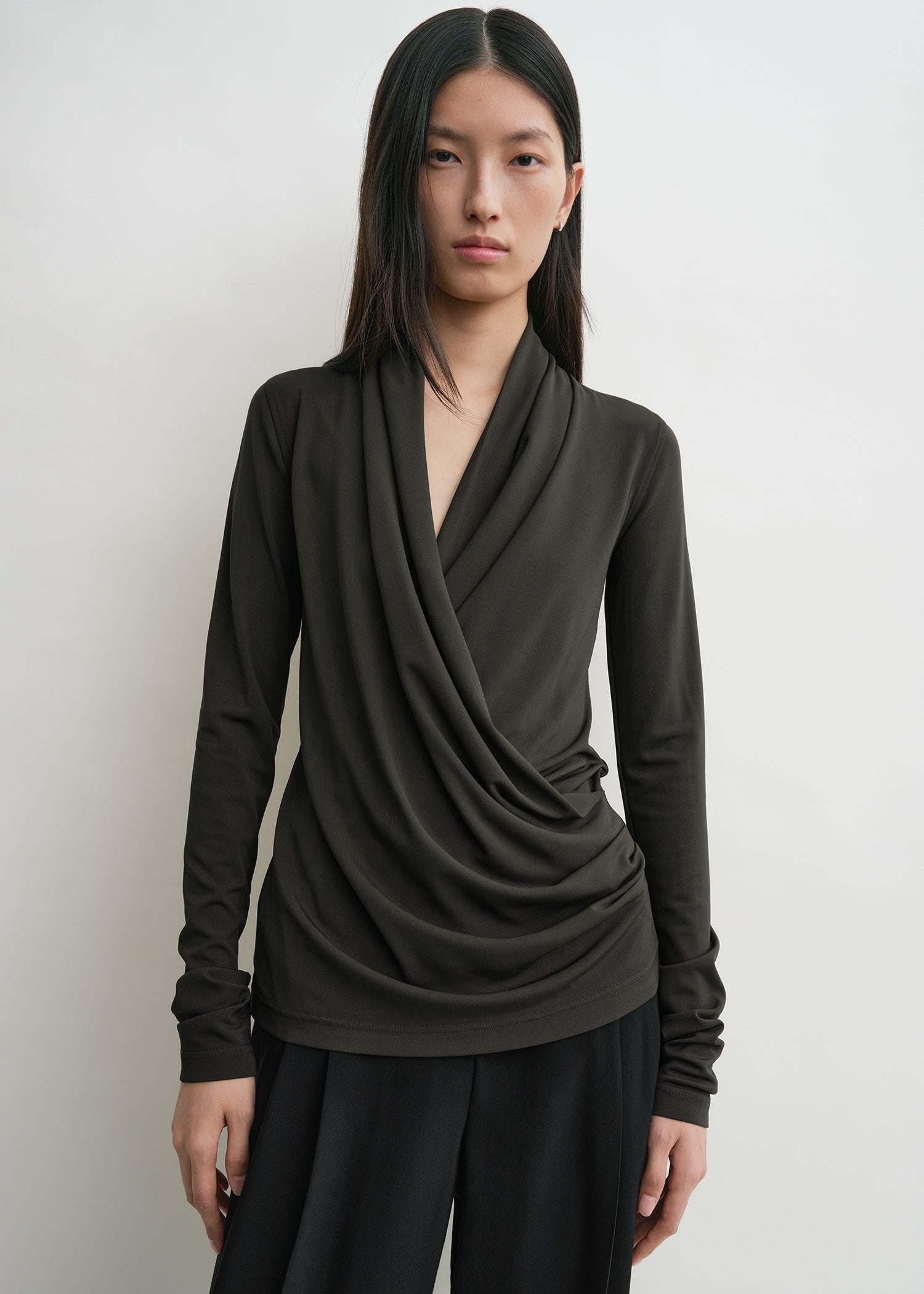 Overlapped jersey top pepper - 5
