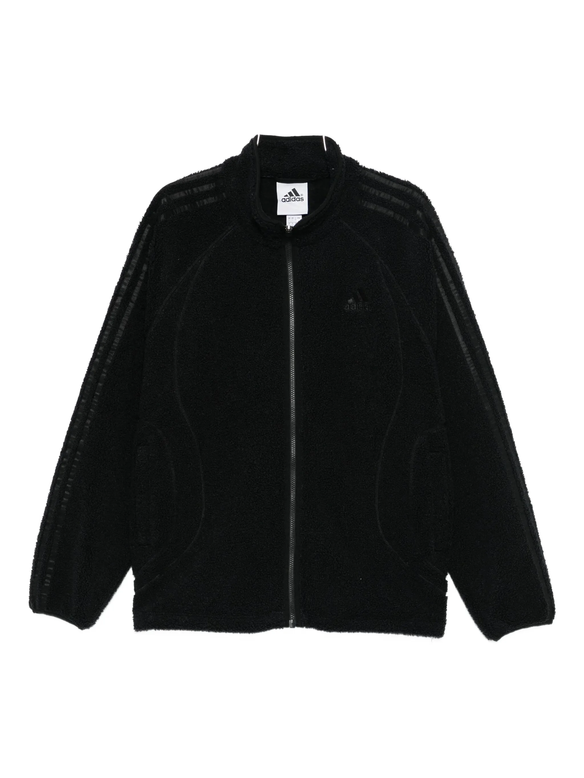 Adidas Borg Three-stripe Zip Sweatshirt - 1