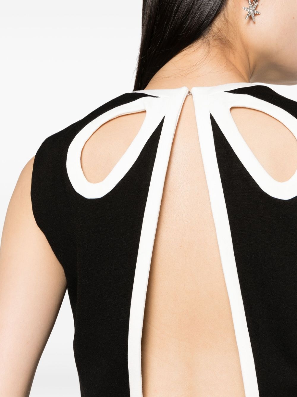 cut-out detail sleeveless minidress - 5