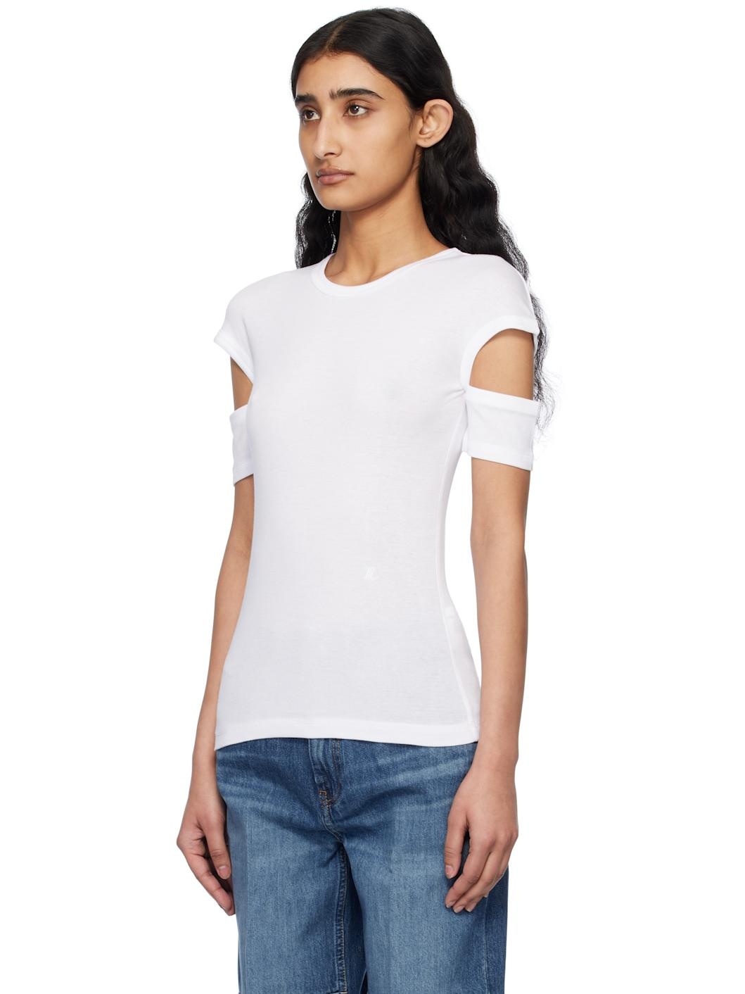 White Slim Logo T-shirt - 4