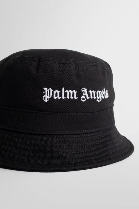 Palm angels women's black logo bucket hat - 4