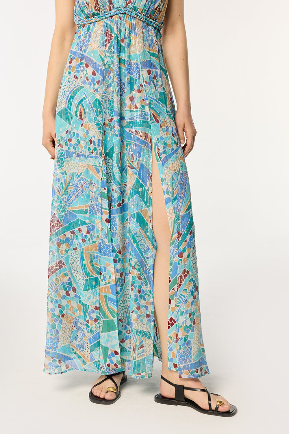 Long Dress Collette - Blue Mosaic - 3
