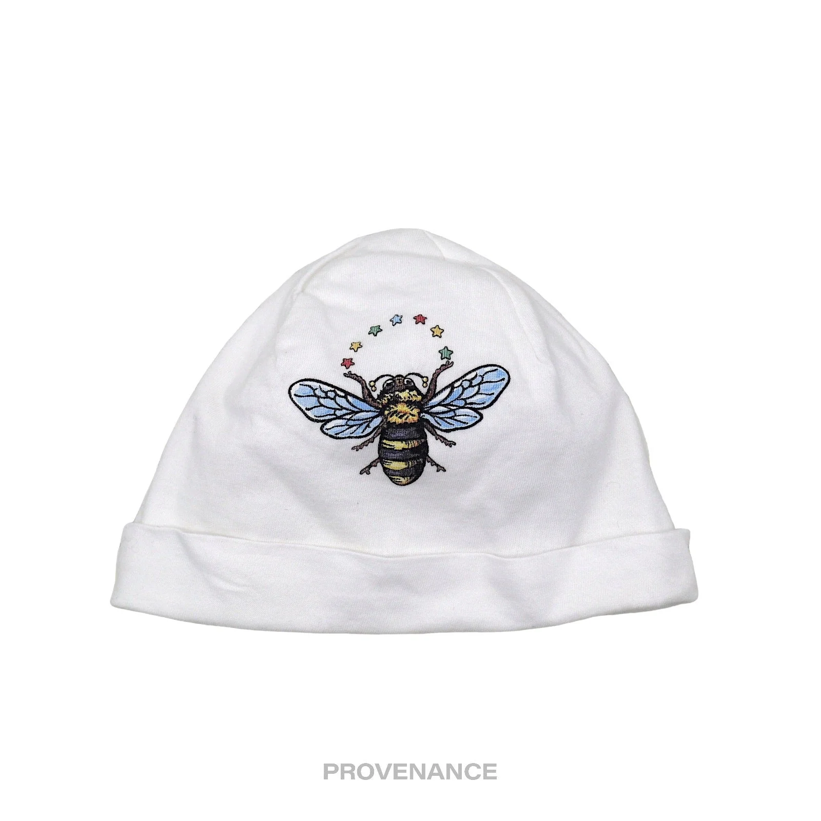 Gucci Baby Cotton Cap - Bee White - 1