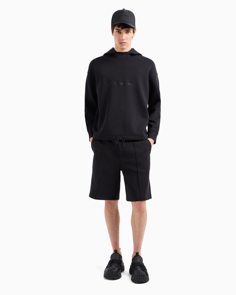 EMPORIO ARMANI Double-jersey Bermuda shorts with ribs outlook