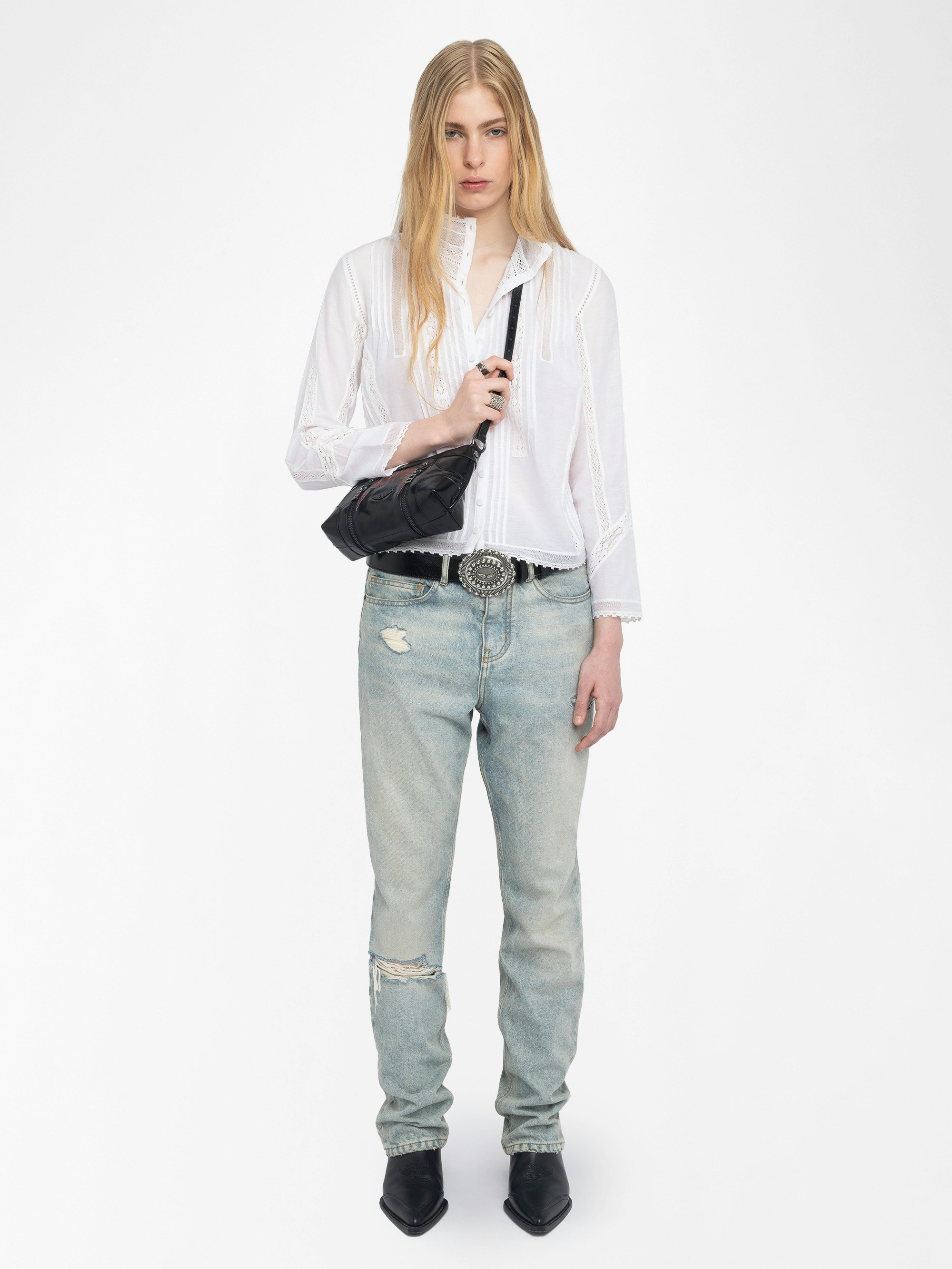 Tano White Lace Dress Shirt - 3