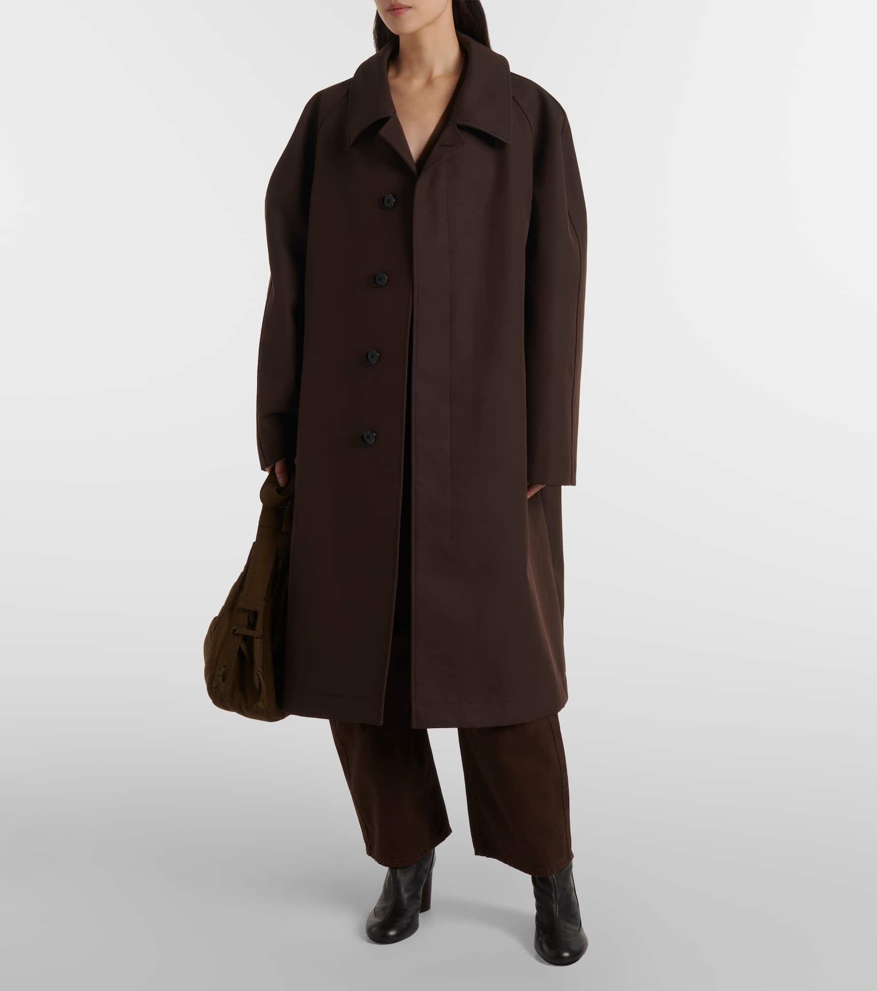 Wool and cotton-blend coat - 2