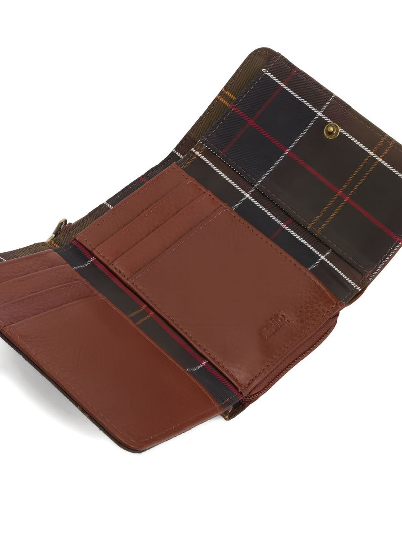 Rosa leather tartan zip wallet 4