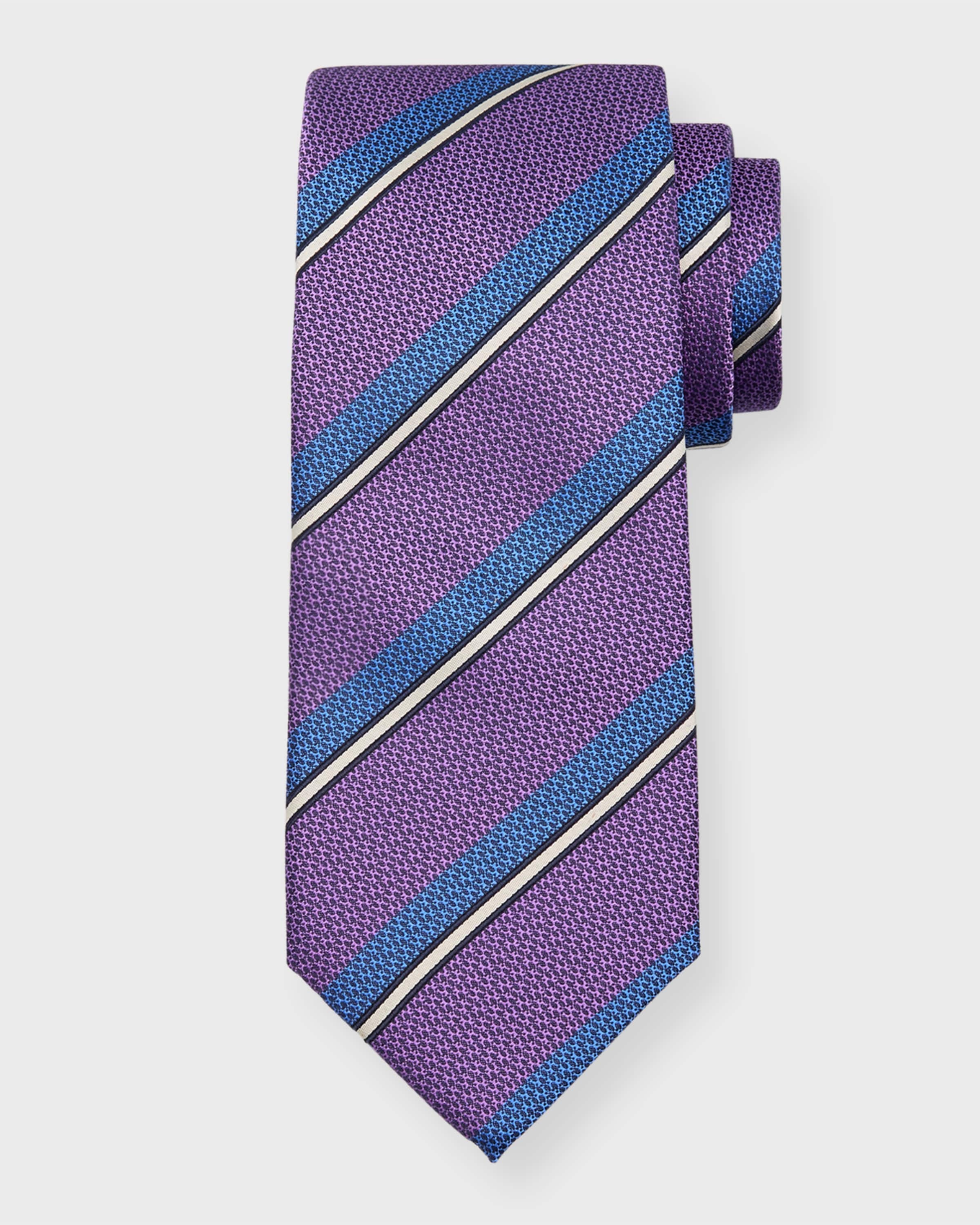 Men's Silk Multi-Stripe Tie - 1