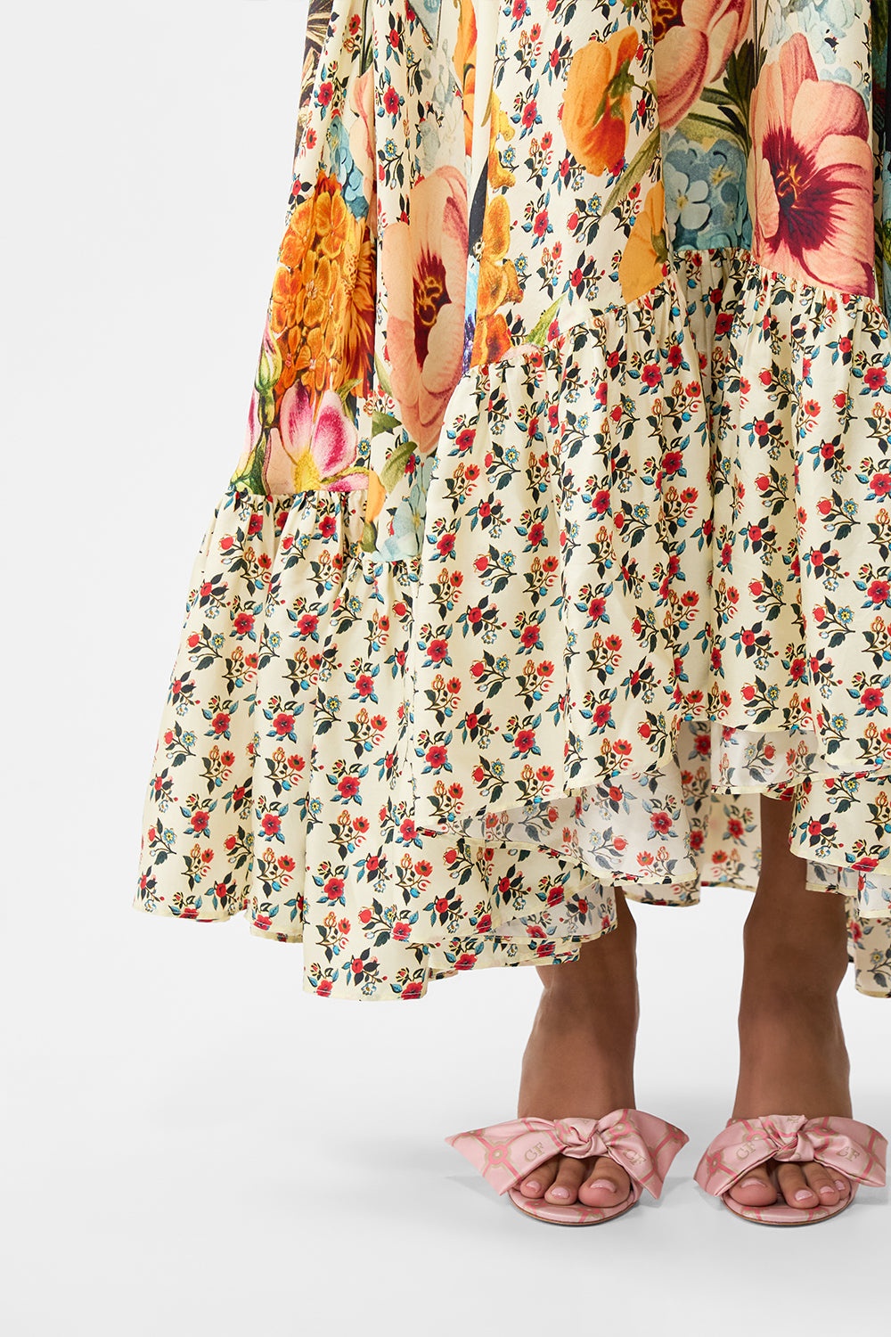 STRAPLESS MAXI WITH RUFFLE HEM - 6