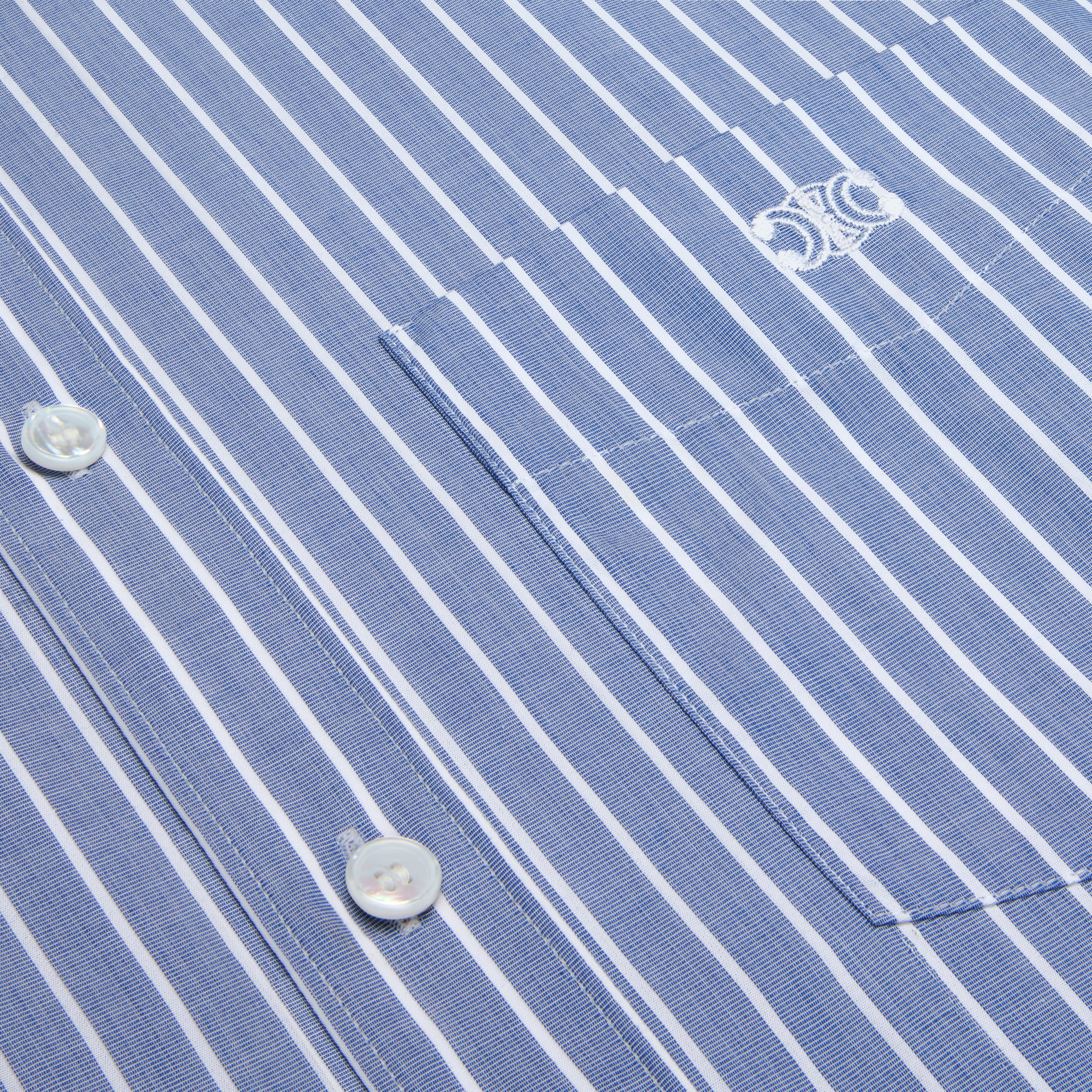 striped cambridge shirt in chambray cotton - 4