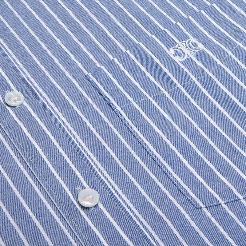 striped cambridge shirt in chambray cotton 4