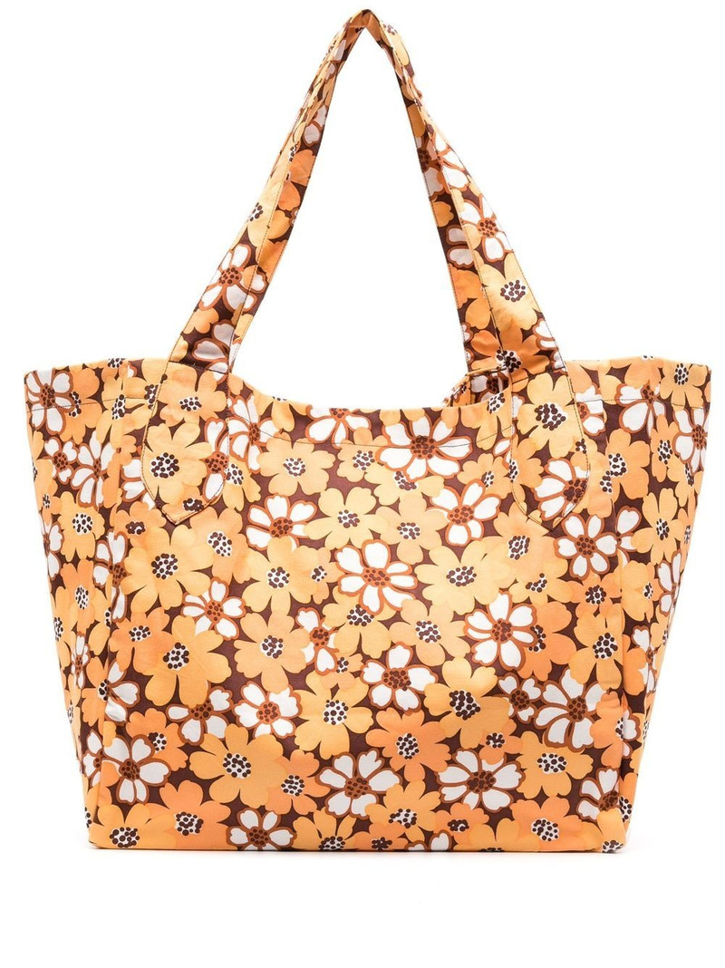 floral-print cotton shoulder bag 1