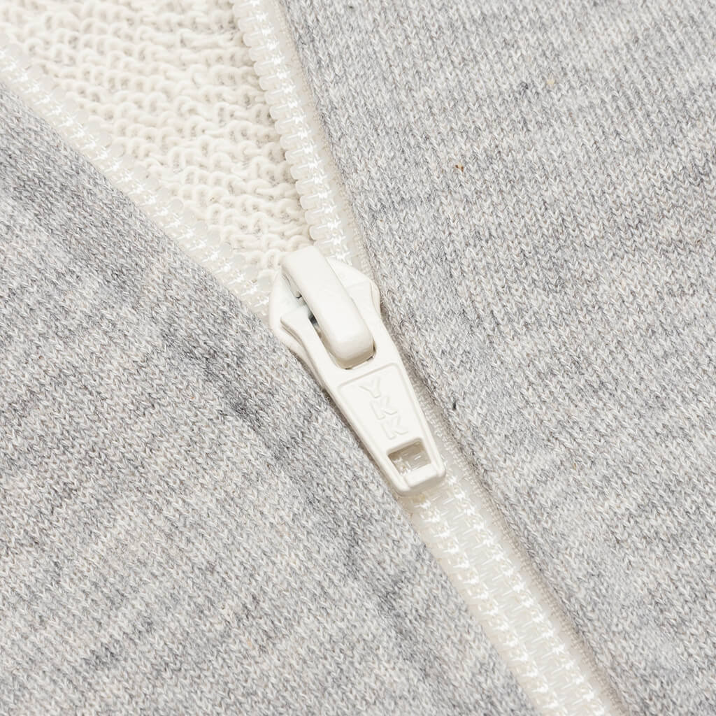 COMME DES GARCONS PLAY WOMEN'S SMALL RED HEART HOODIE - GREY - 4