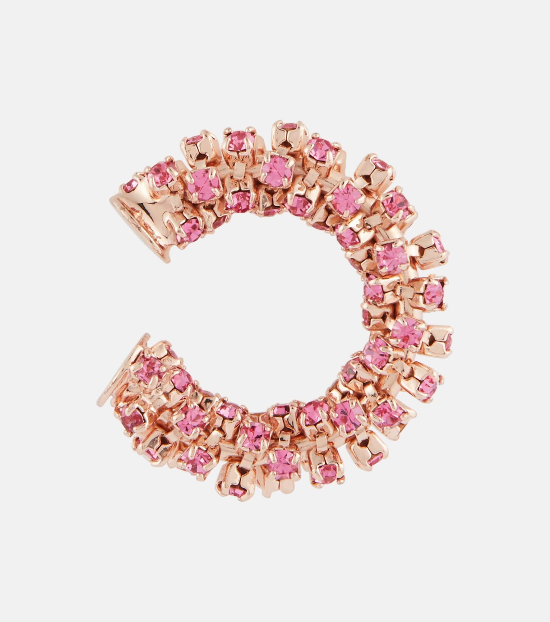 Crystal-embellished clip-on earrings - 2