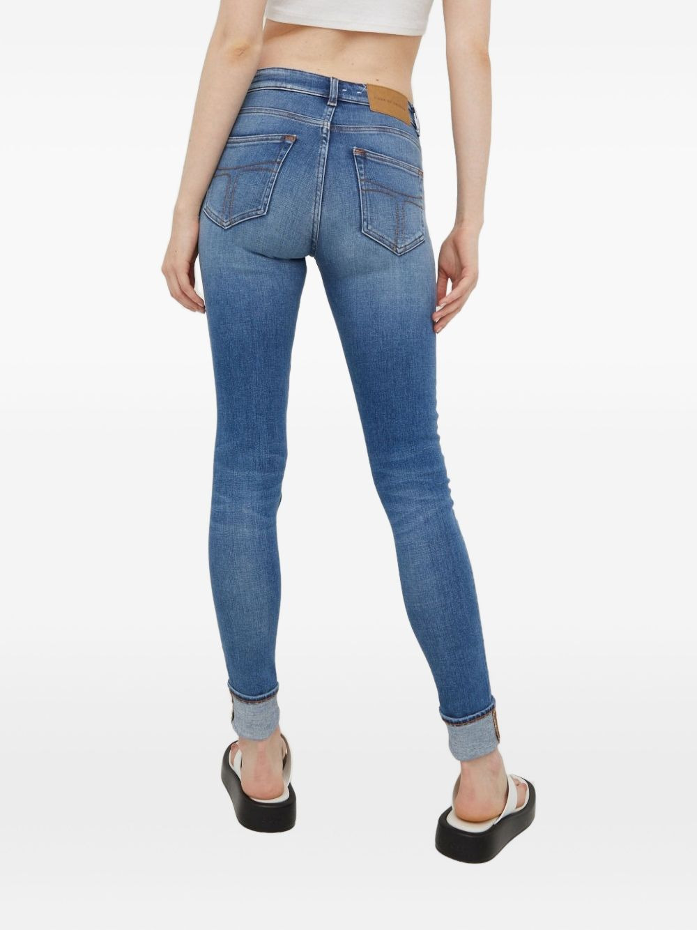 turn-up denim jeans - 3