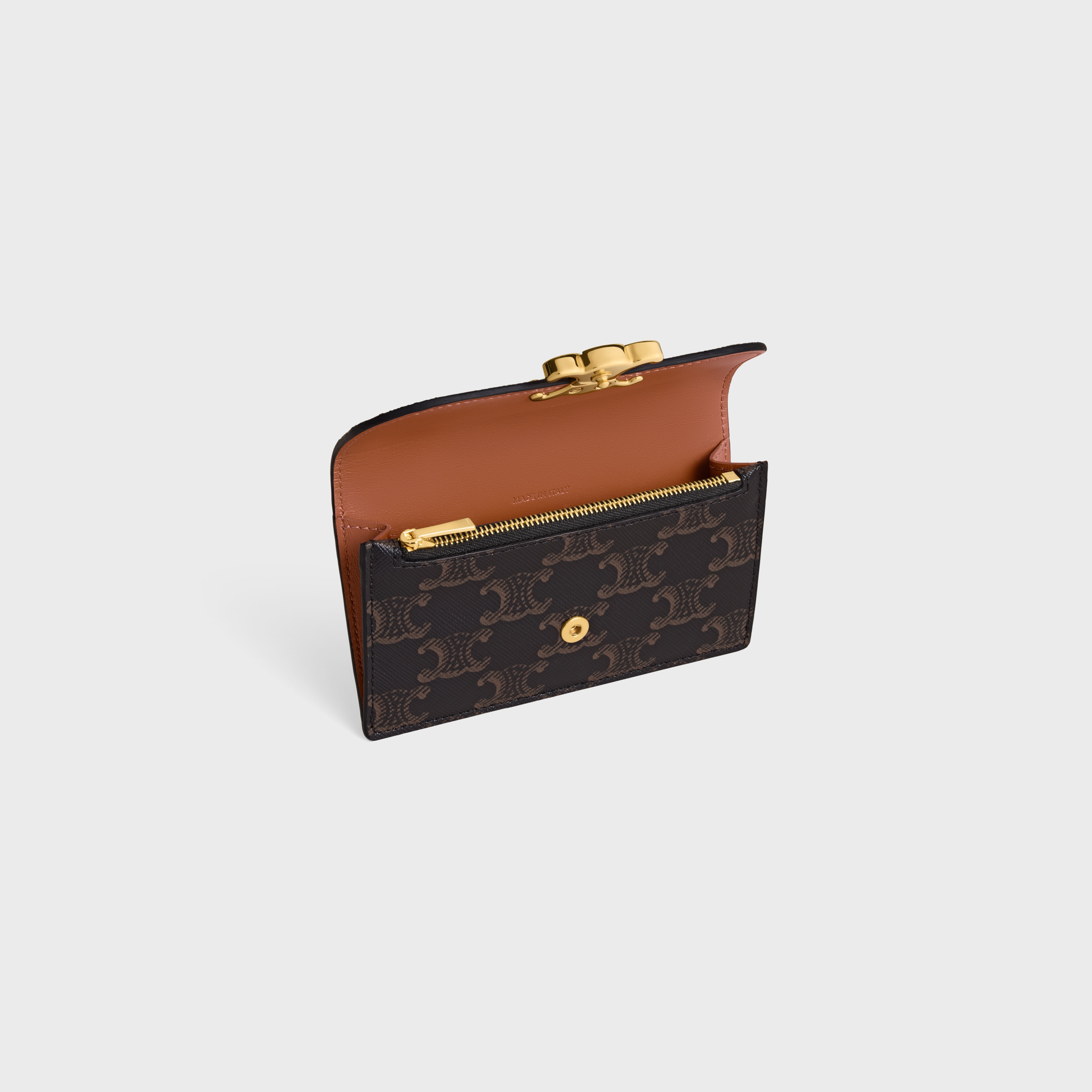 LONG CARD HOLDER WITH FLAP TRIOMPHE  IN Triomphe Canvas - 4