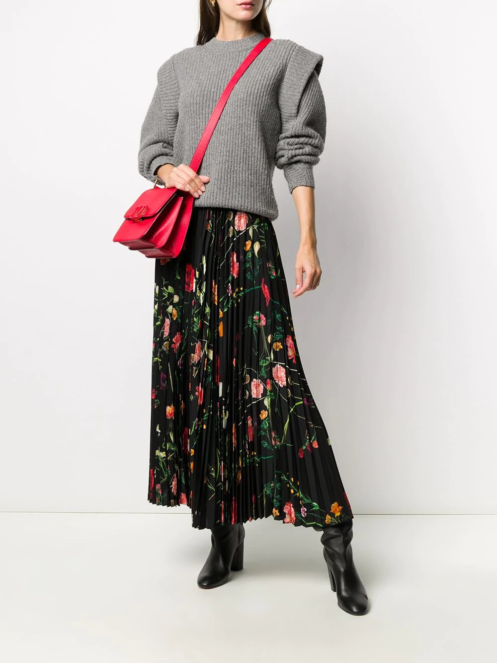 floral print pleated skirt  - 2