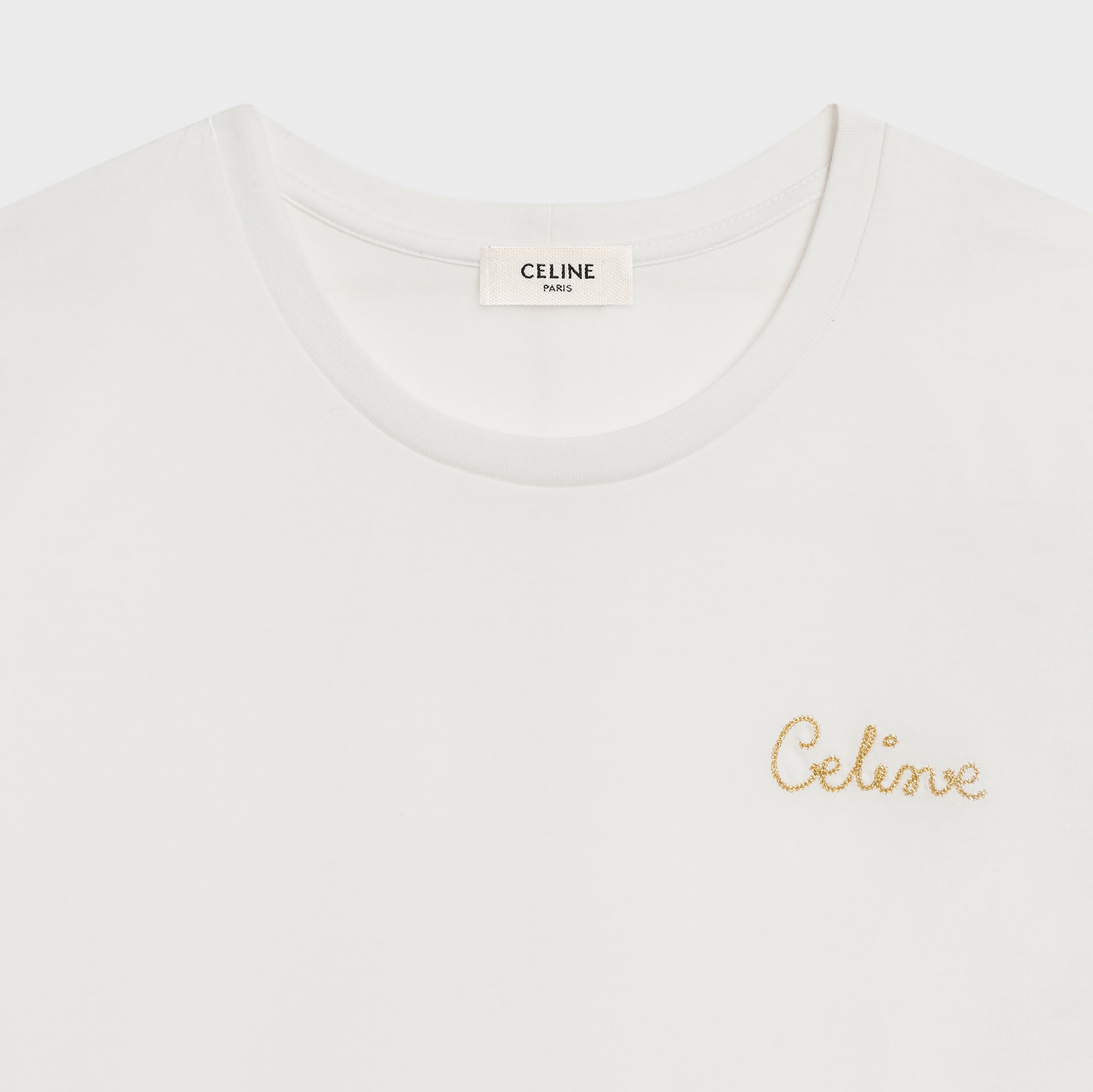 Celine embroidered t-shirt in cotton - 3