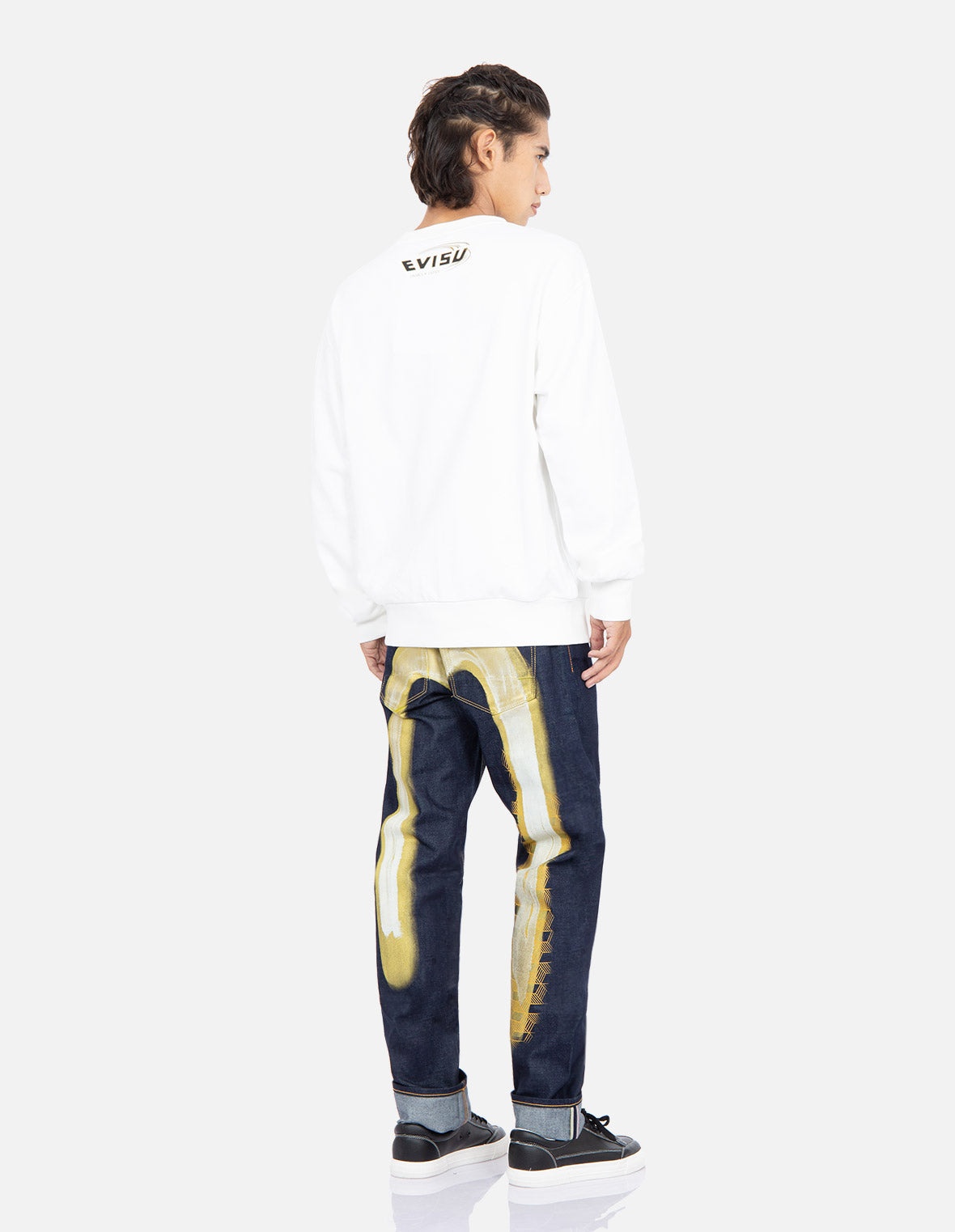 Japanese-pattern Seagull Print Sweatshirt - 4