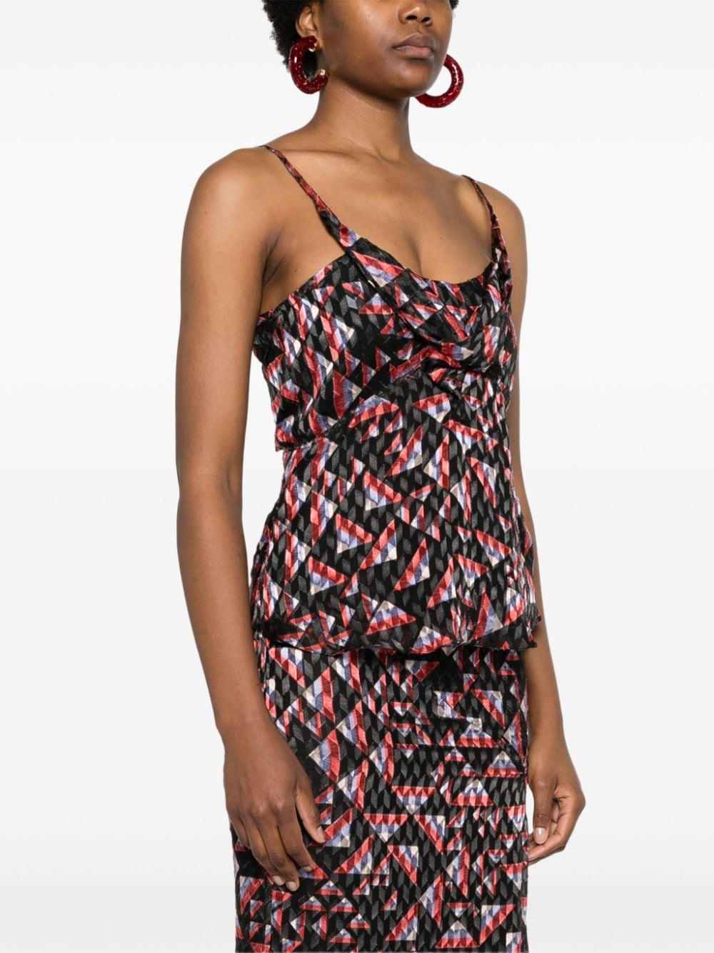 Kalisia geometric-print tank top - 3