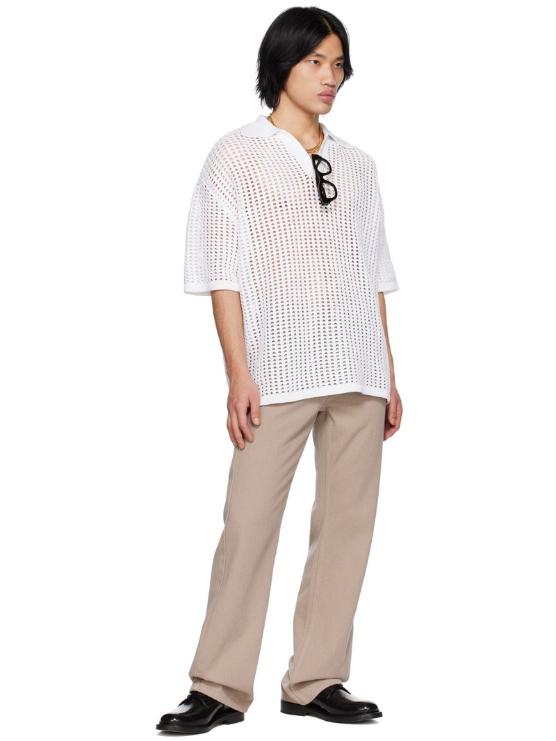 Wooyoungmi White Dropped Shoulder Polo outlook