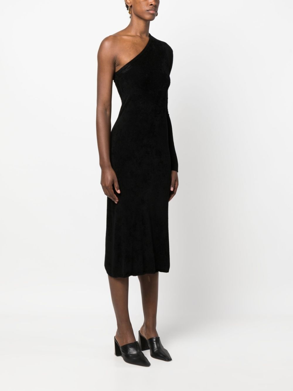 one-shoulder midi dress - 3