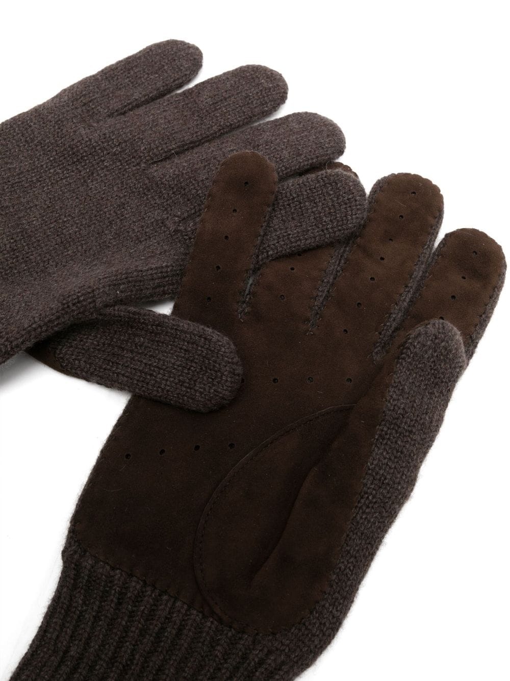 panelled cashmere gloves - 2