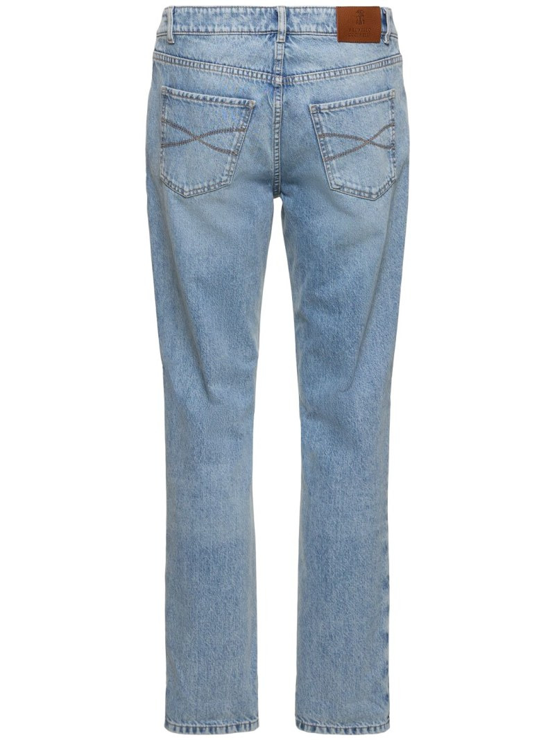 デニム・ジーパン BRUNELLO CUCINELLI BEIGE COTTON JEANS Comfort denim trousers for Man in Beige | Brunello Cucinelli