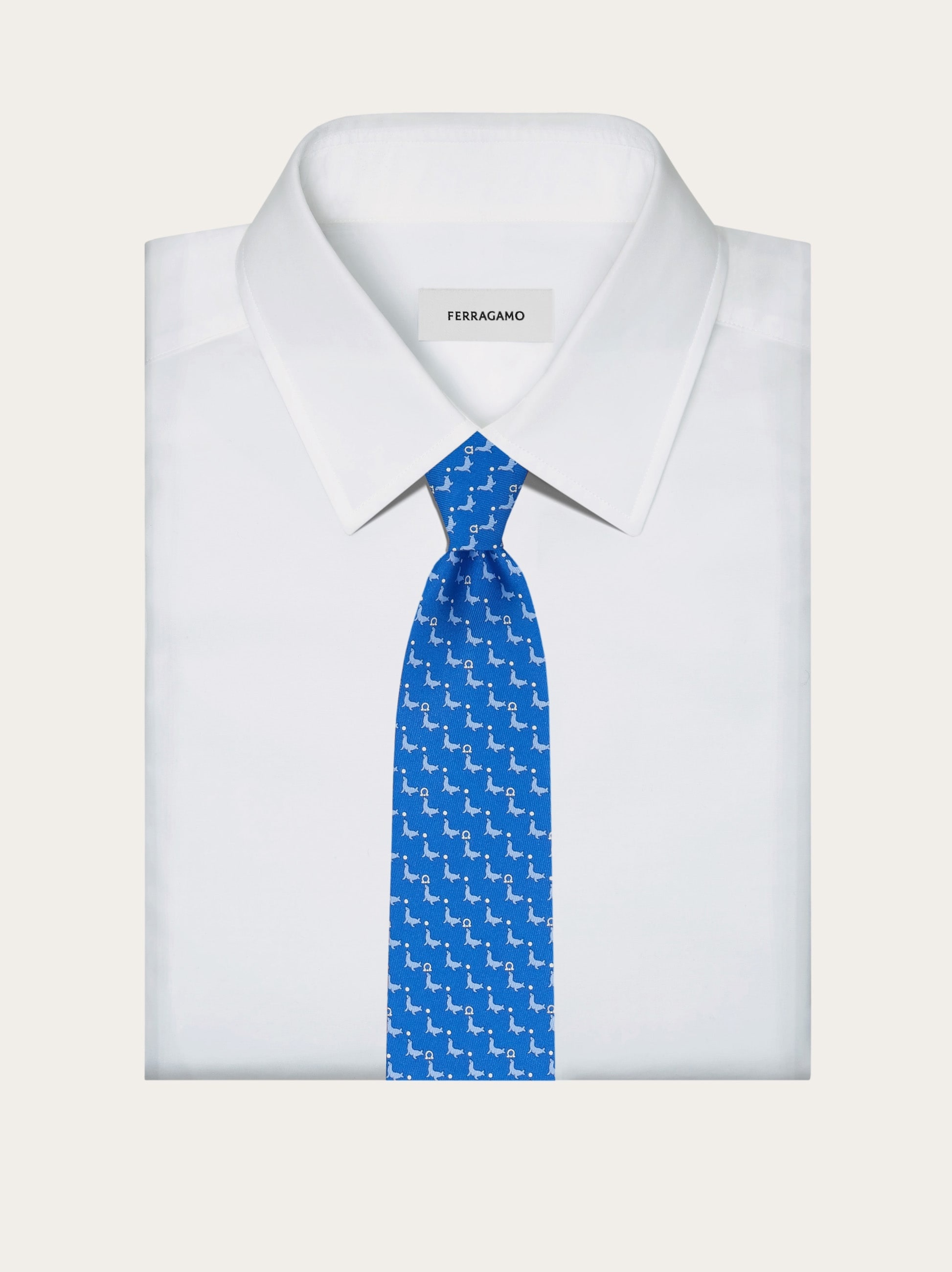 Seal print silk tie - 4