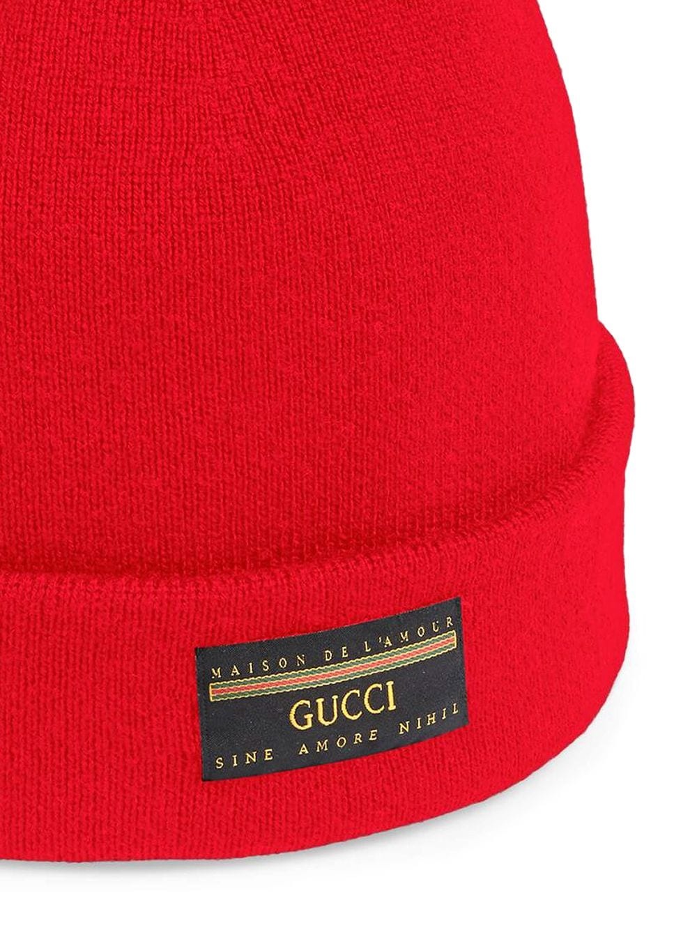 logo patch beanie hat - 2