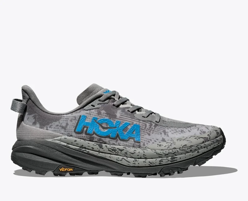 Men's Speedgoat 6 Shoes in Galactic Grey/Hoka Blue - 1